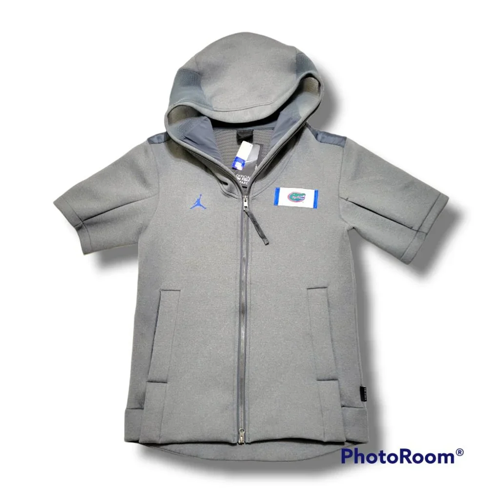 Jordan UF Florida Gators College Showout Shortsleeve S/S Hoodie Grey CU2133-050 - Picture 4 of 14